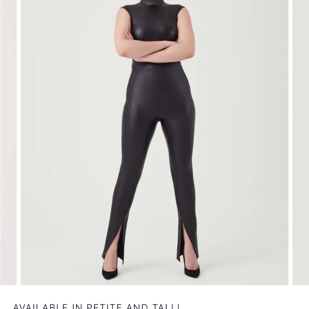 Spanx Leather-Like Front Slit Legging
Luxe Black / Tall / 2X NWT